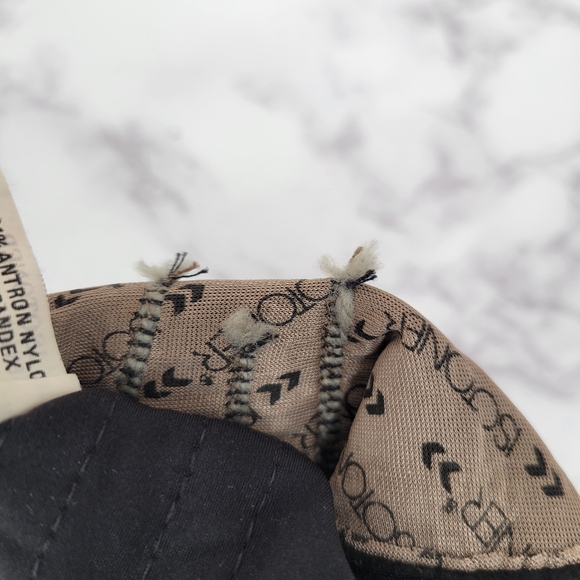 Isotoner Vintage Black Leather and Nylon Stretch Driving Gloves - Picture 3 of 14